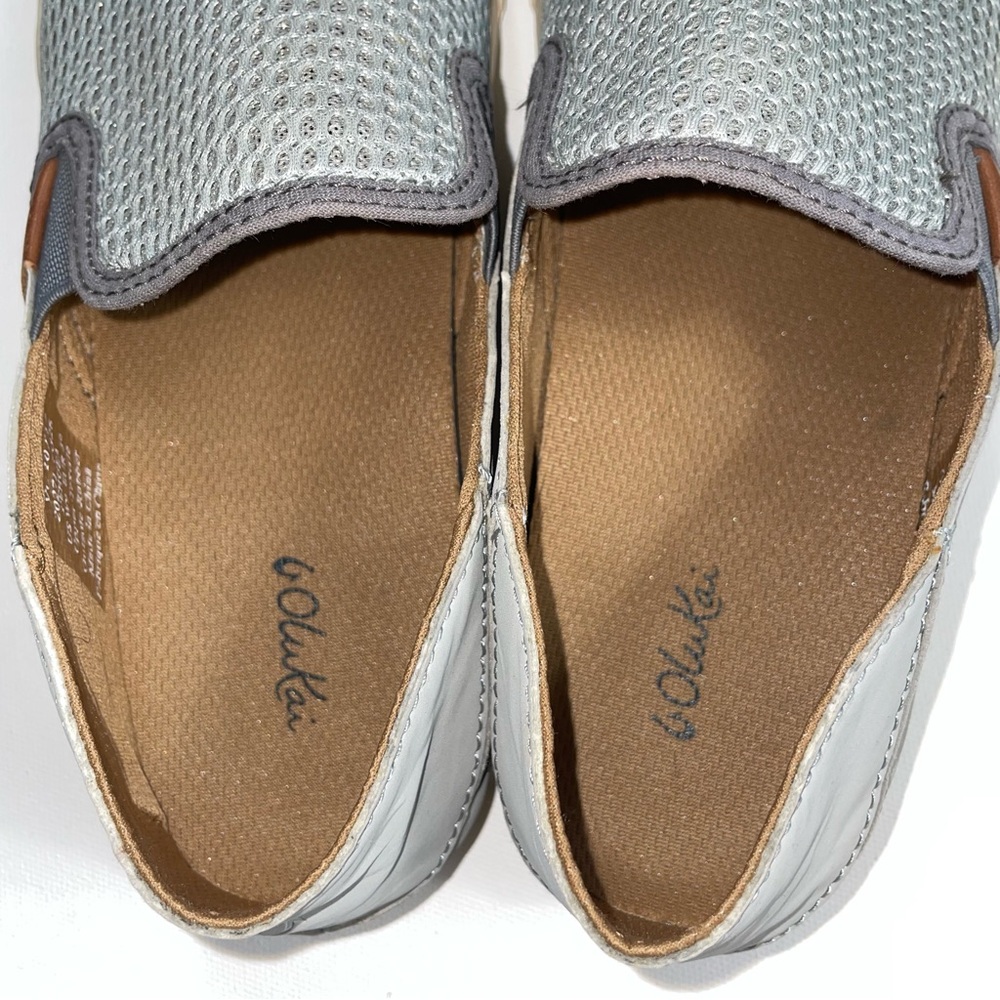 OluKai Pehuea Slip-On Sneakers Gray Mesh Women’s 9 - Picture 2 of 7